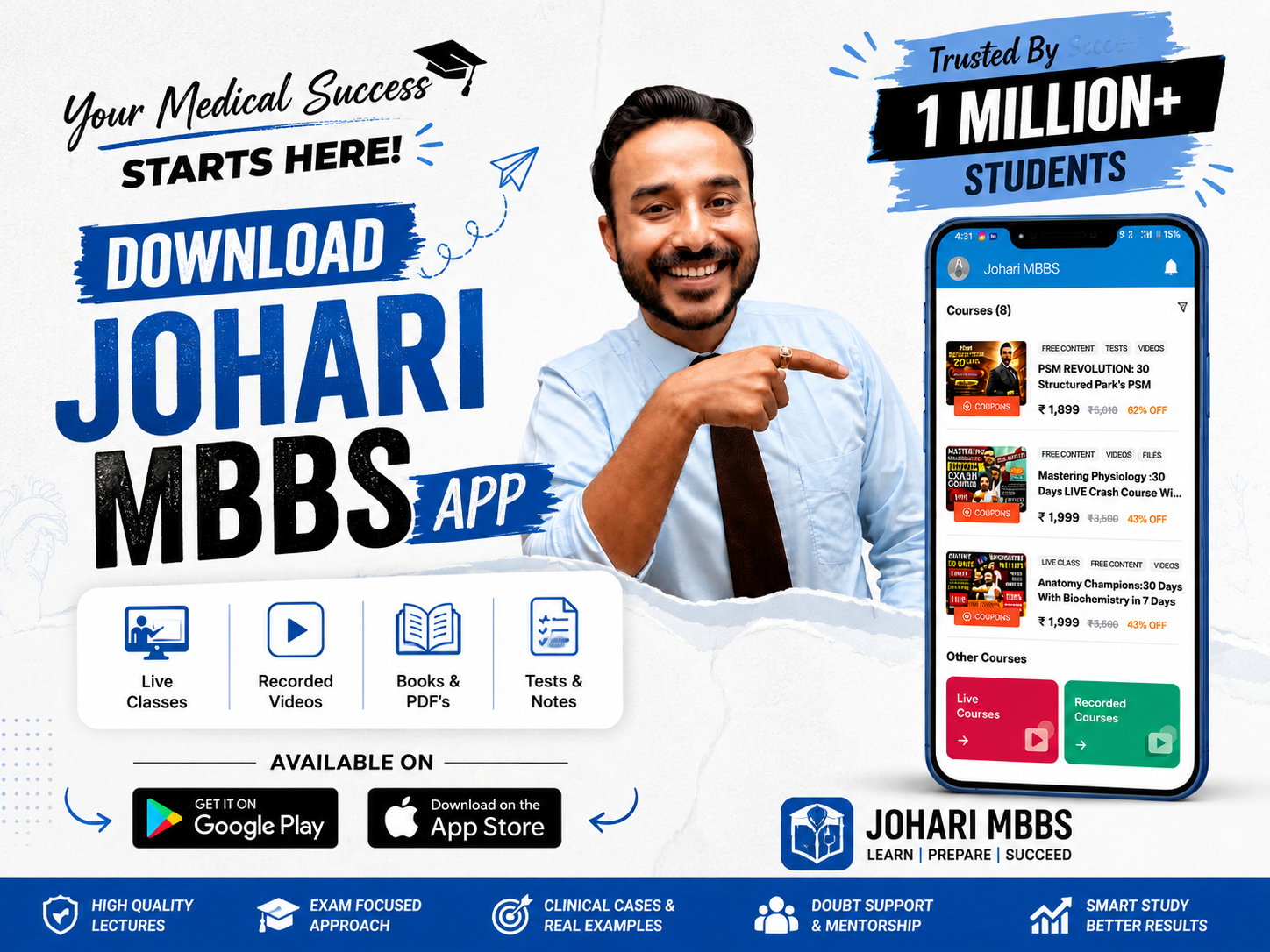 Johari MBBS Mobile App Banner